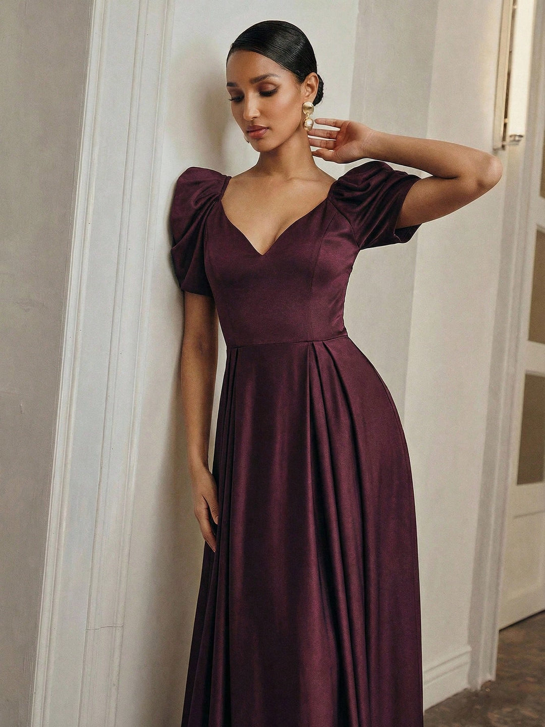 Rochie maxi SHEIN, vișiniu