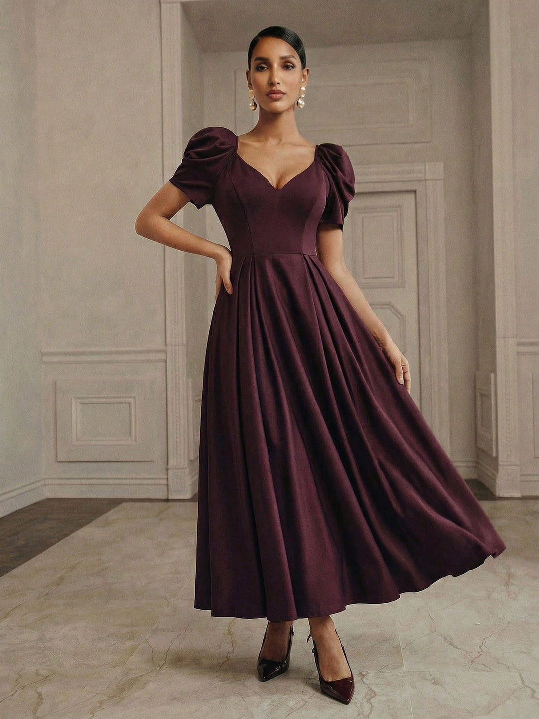Rochie maxi SHEIN, vișiniu