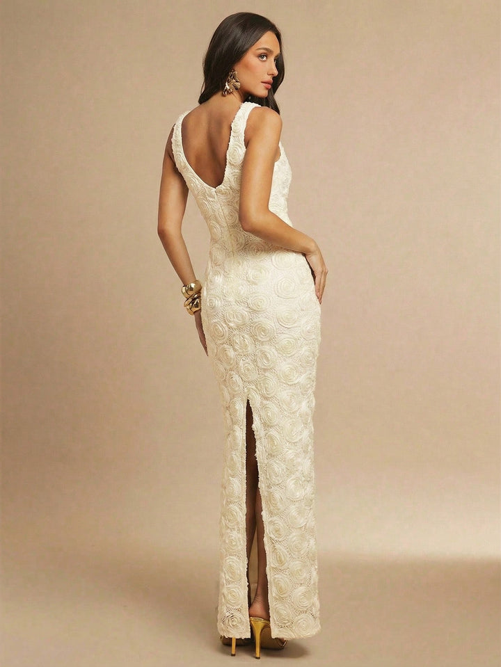 Rochie maxi SHEIN, bej