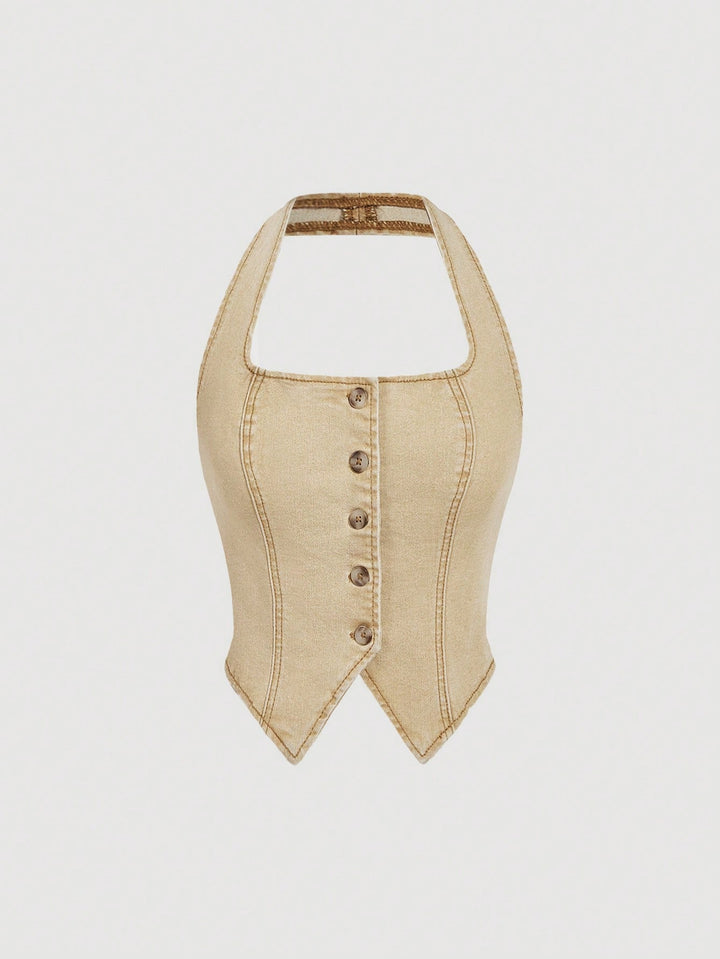 Top SHEIN, kaki