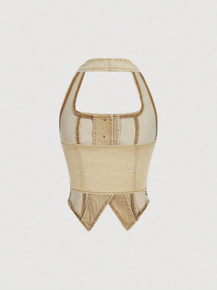 Top SHEIN, kaki