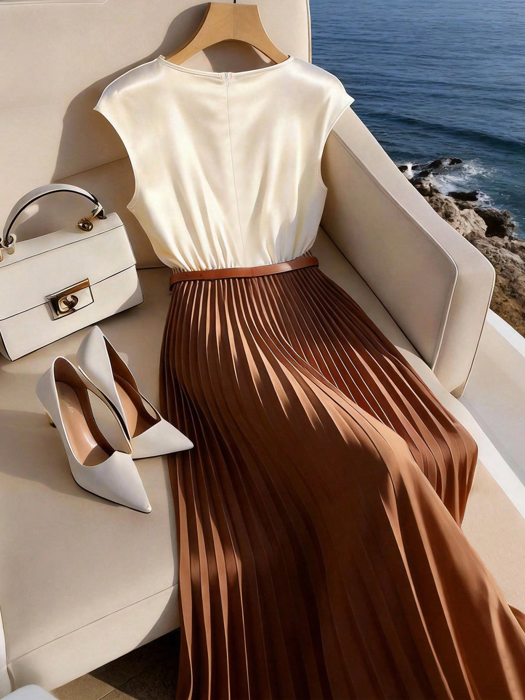 Rochie maxi SHEIN, maro