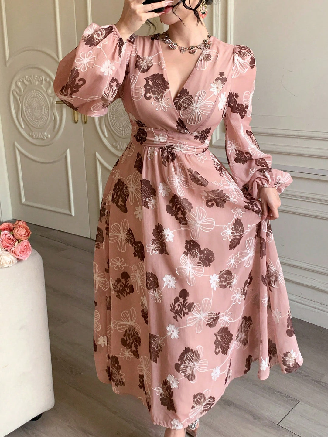 Rochie maxi SHEIN, mix culori