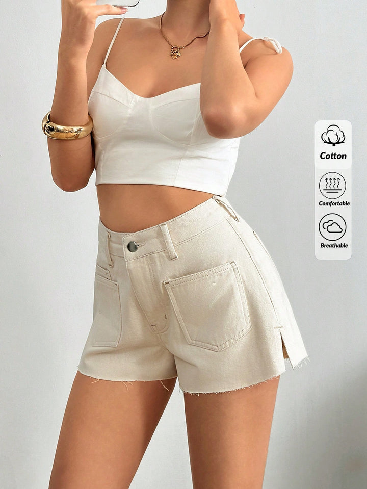 Pantaloni scurți SHEIN, bej
