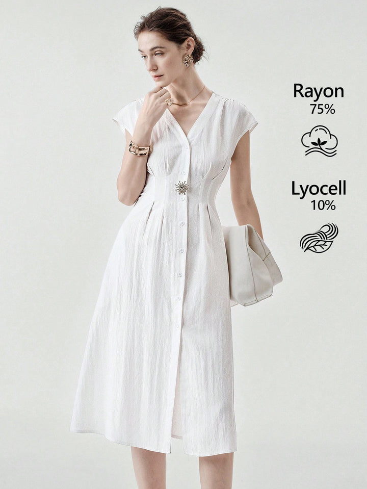 Rochie midi SHEIN, alb