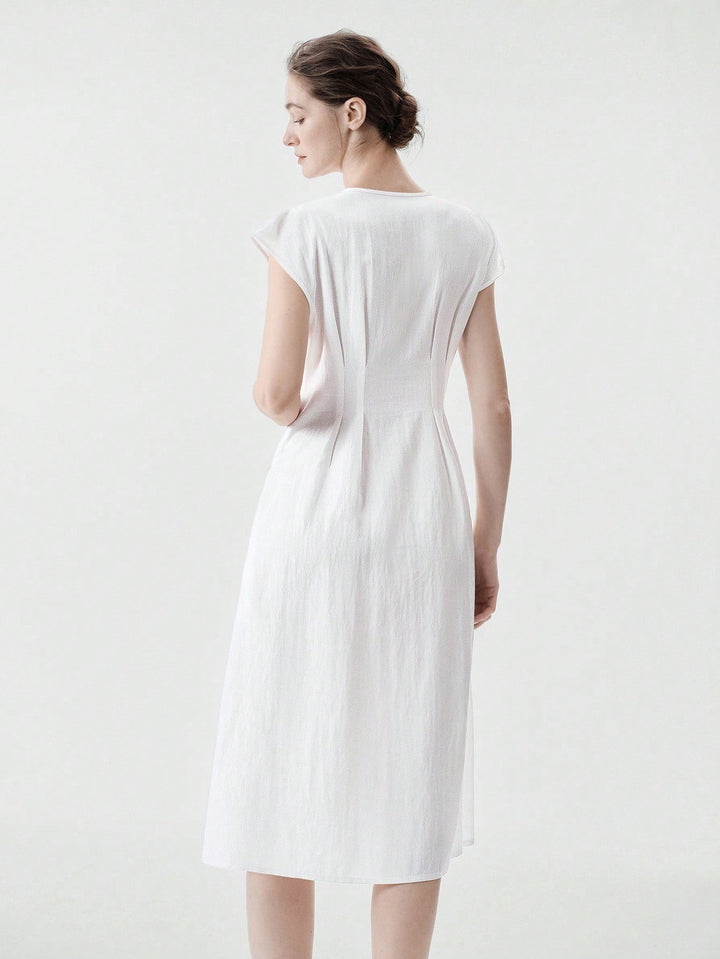 Rochie midi SHEIN, alb