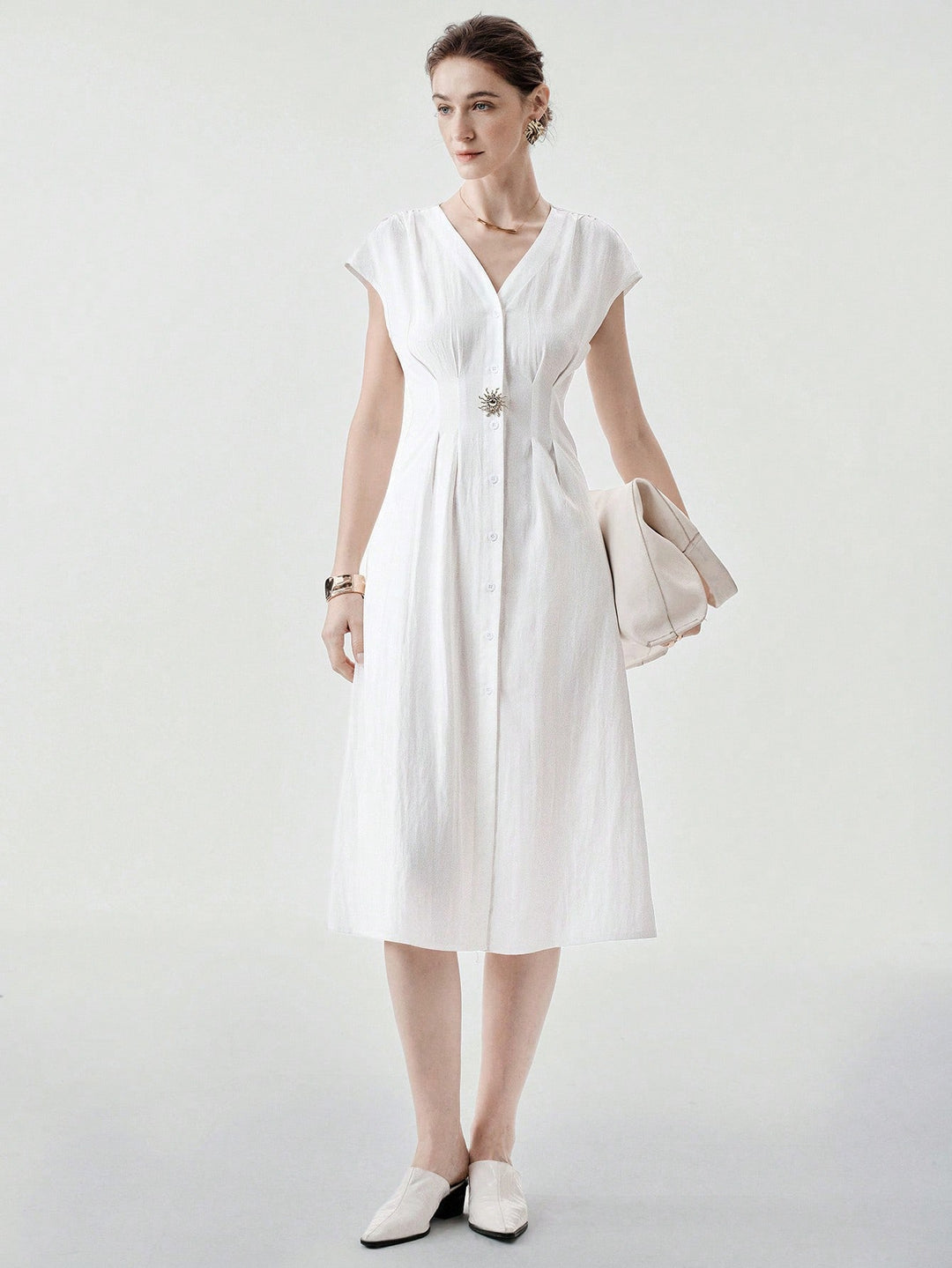 Rochie midi SHEIN, alb