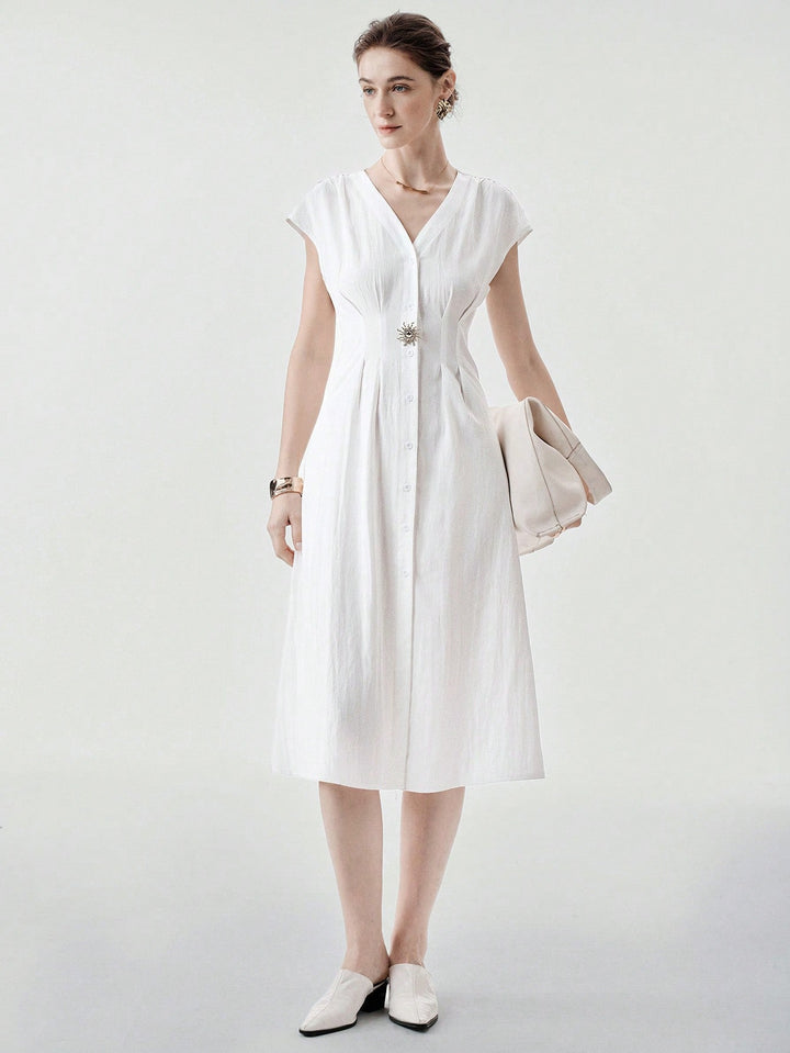 Rochie midi SHEIN, alb