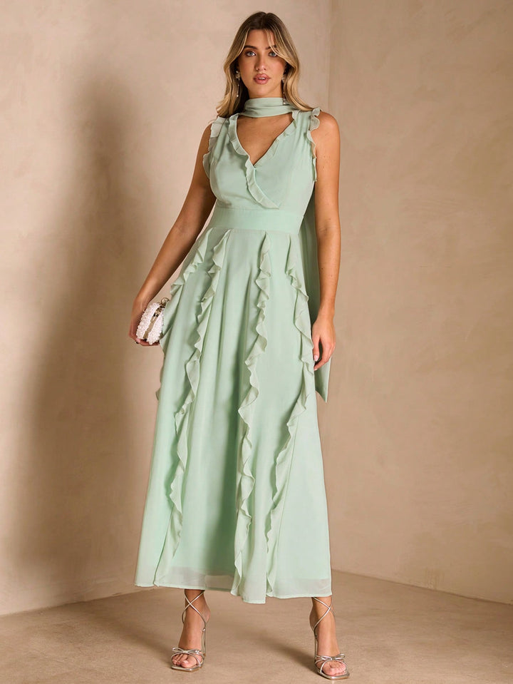 Rochie maxi SHEIN, verde