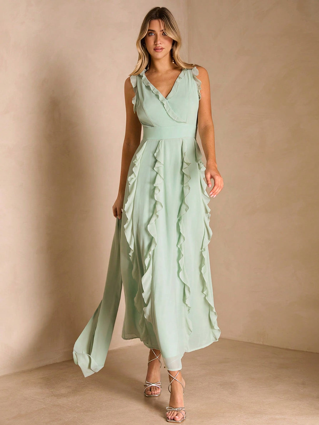 Rochie maxi SHEIN, verde