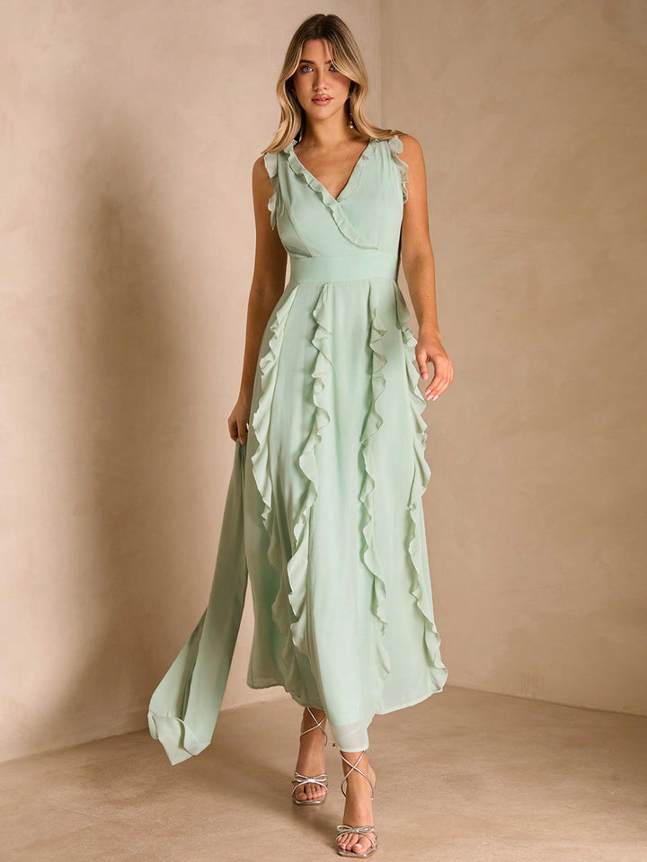 Rochie maxi SHEIN, verde