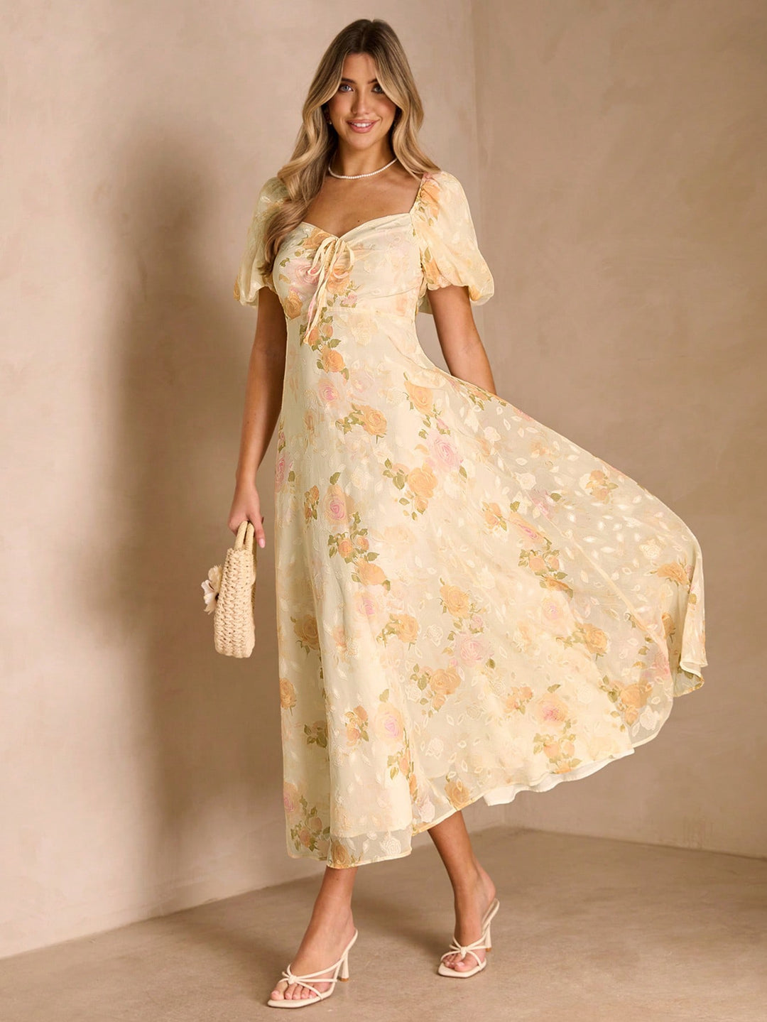 Rochie maxi SHEIN, portocaliu