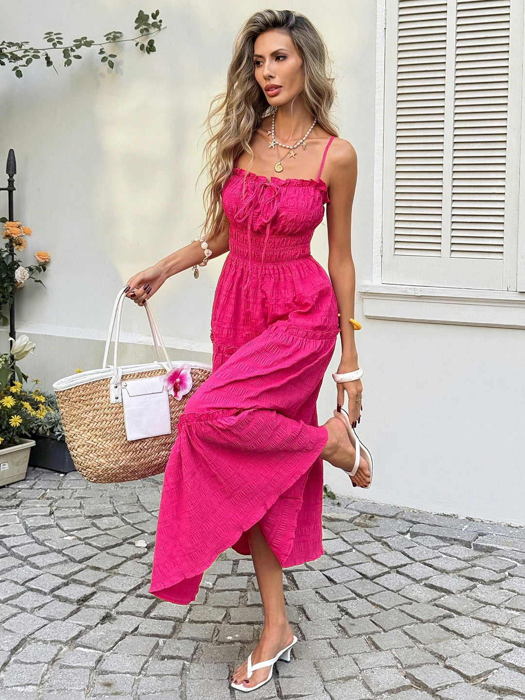 Rochie maxi SHEIN, roz