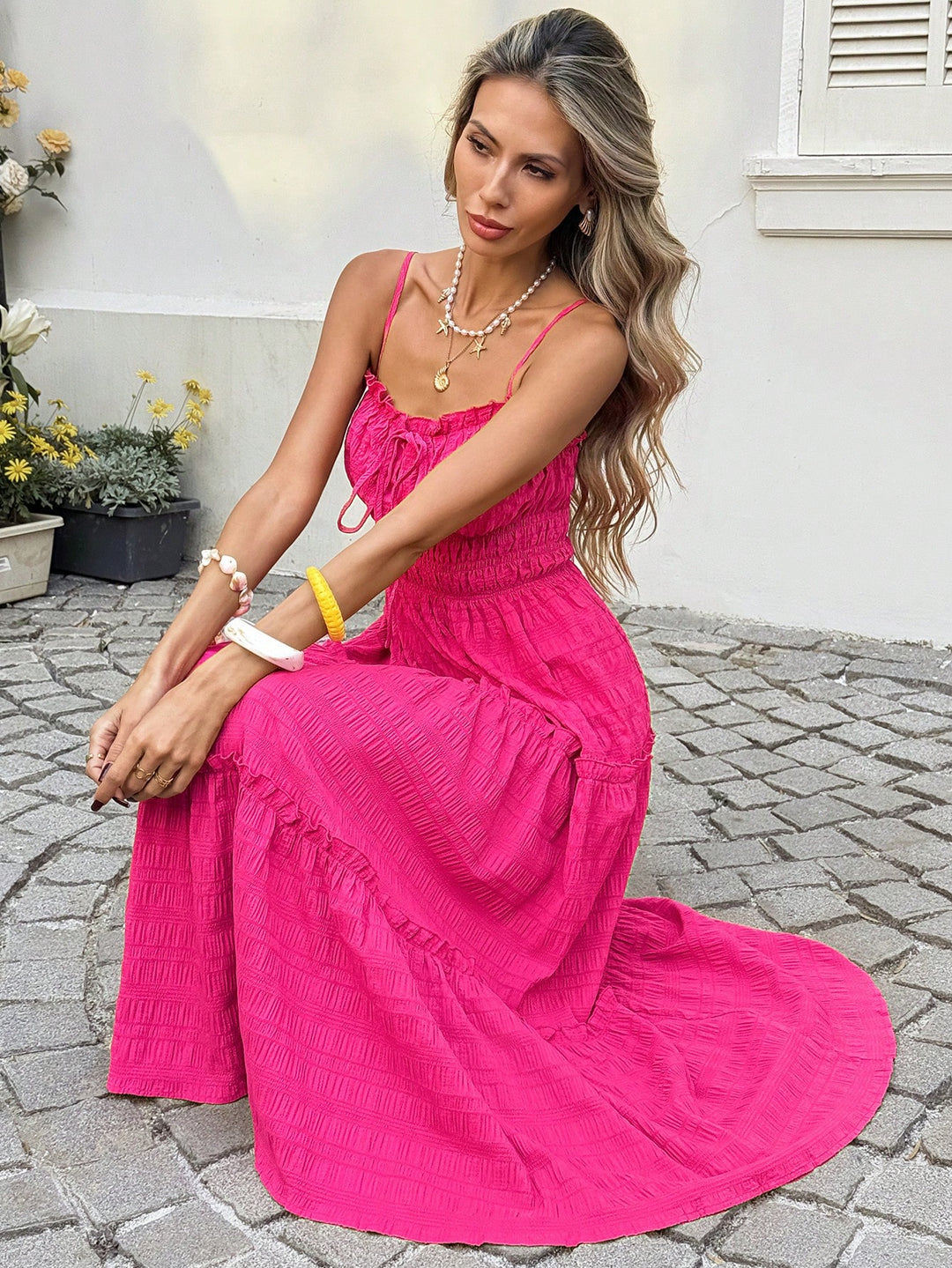 Rochie maxi SHEIN, roz