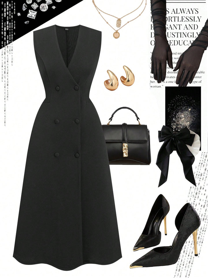 Rochie midi SHEIN, negru