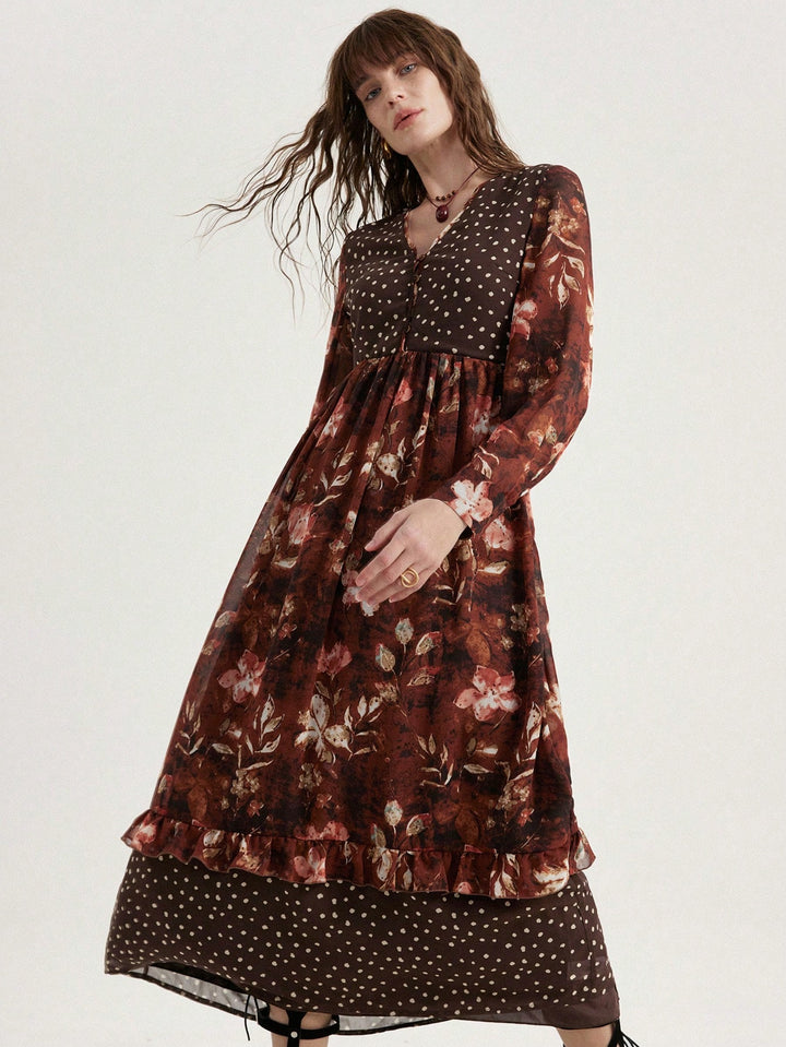 Rochie maxi SHEIN, mix culori