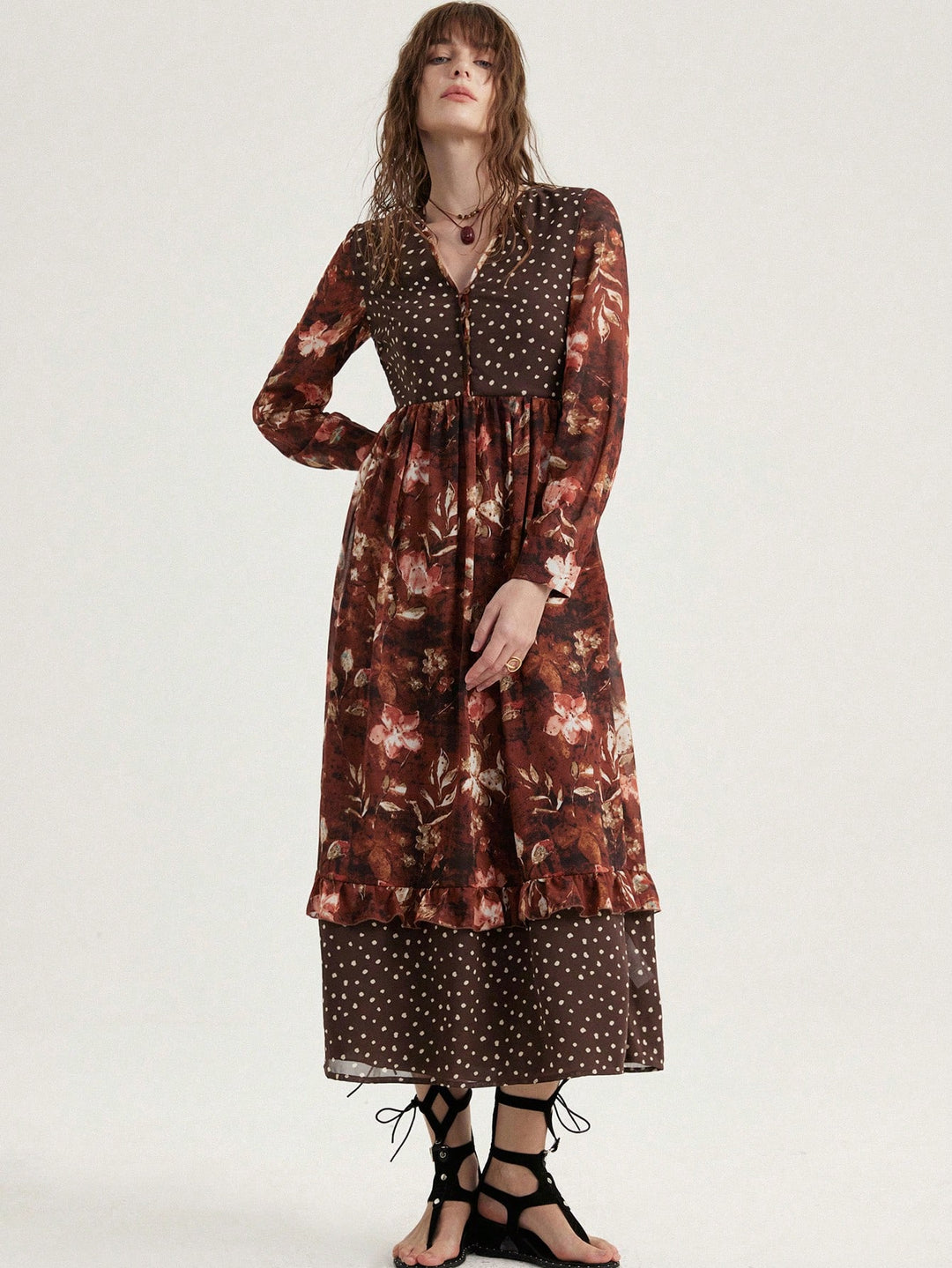 Rochie maxi SHEIN, mix culori
