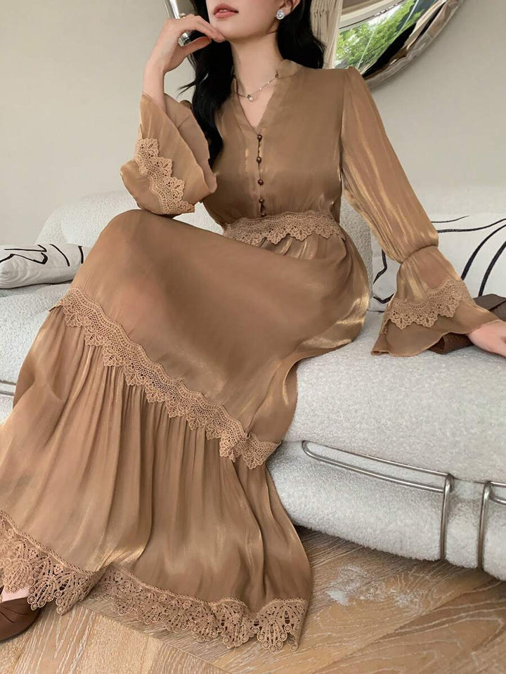 Rochie maxi SHEIN, maro