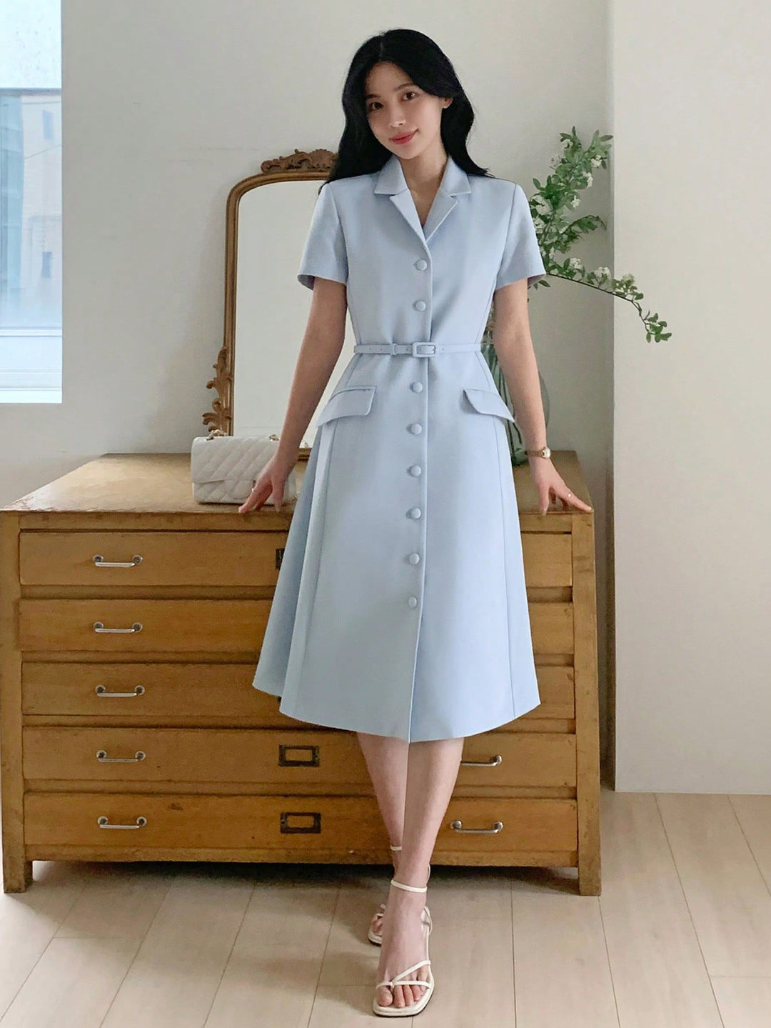 Rochie midi SHEIN, albastru