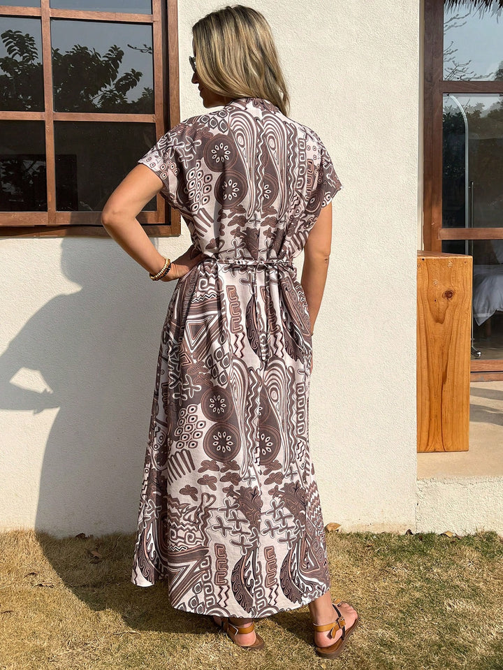 Rochie maxi SHEIN, maro