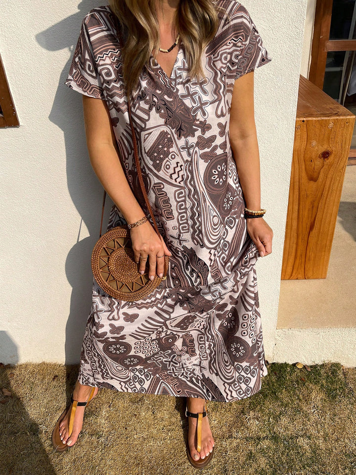 Rochie maxi SHEIN, maro