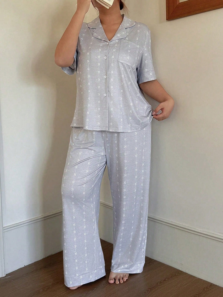 Compleu pijamale SHEIN, gri