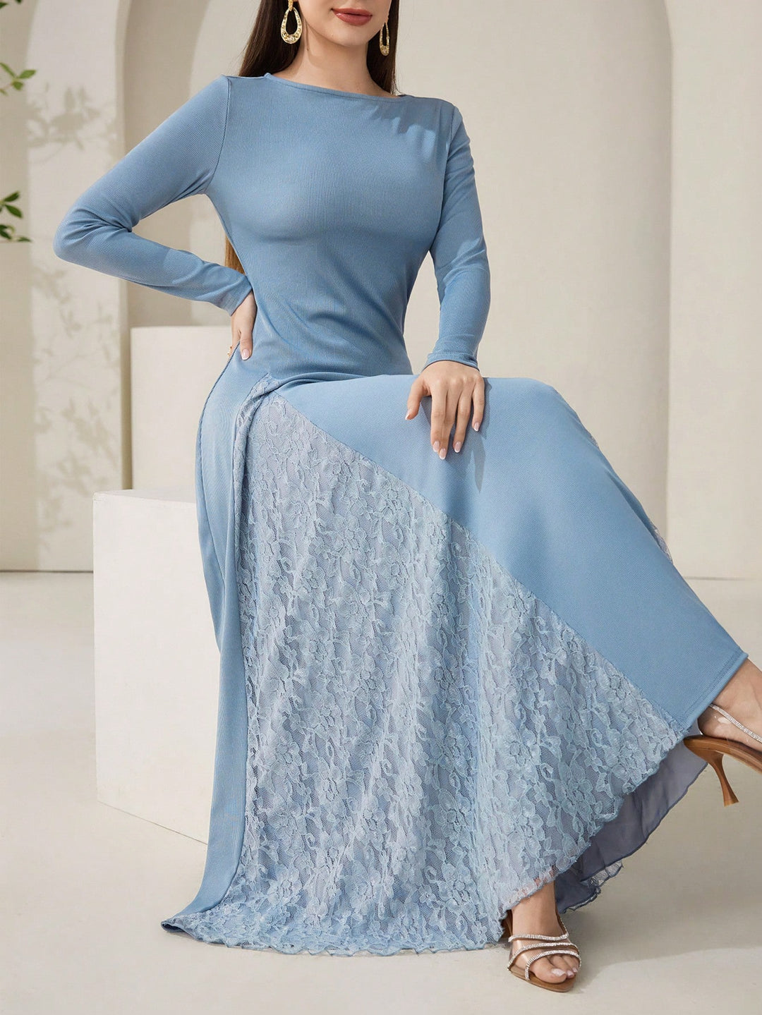 SHEIN Maxi ruha, kék