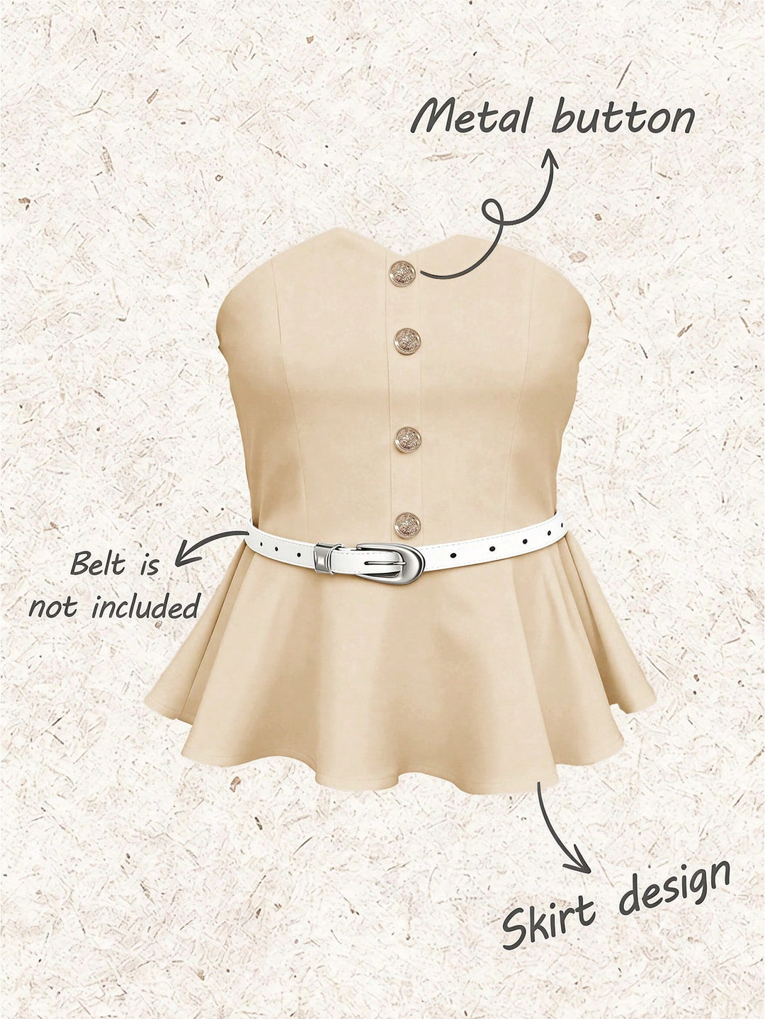 Top SHEIN, bézs