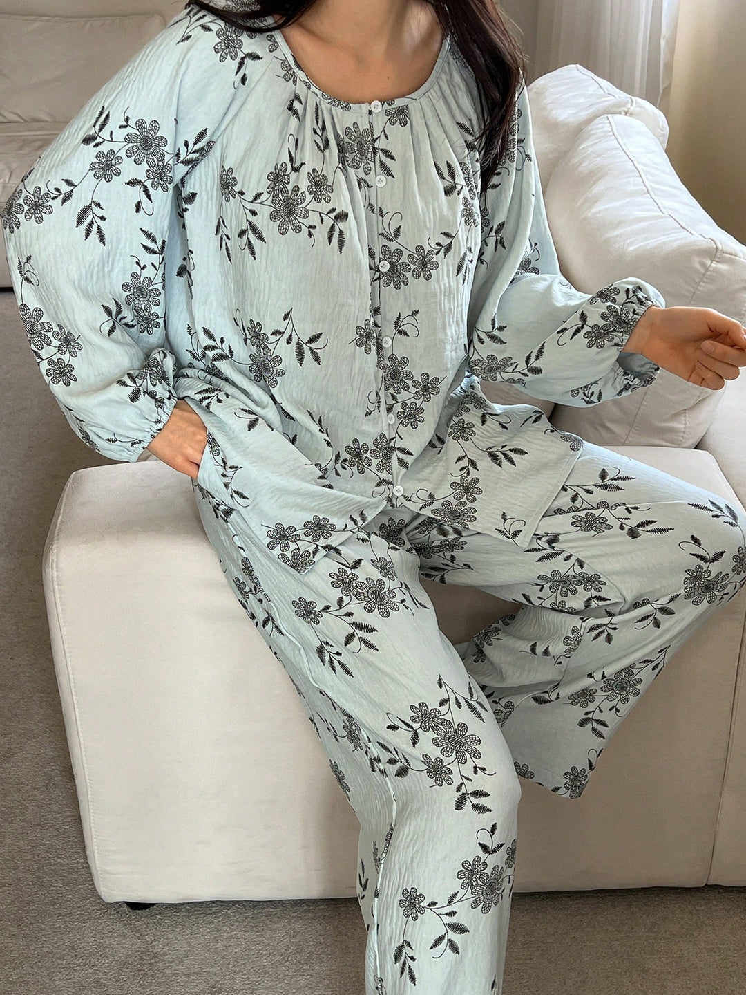 Pijama SHEIN, albastru