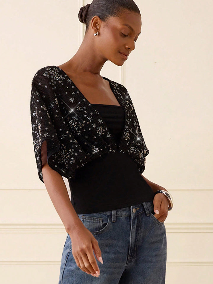 Top SHEIN, negru