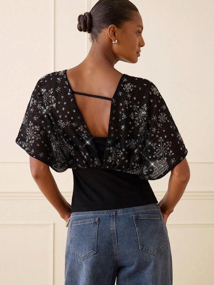 Top SHEIN, negru