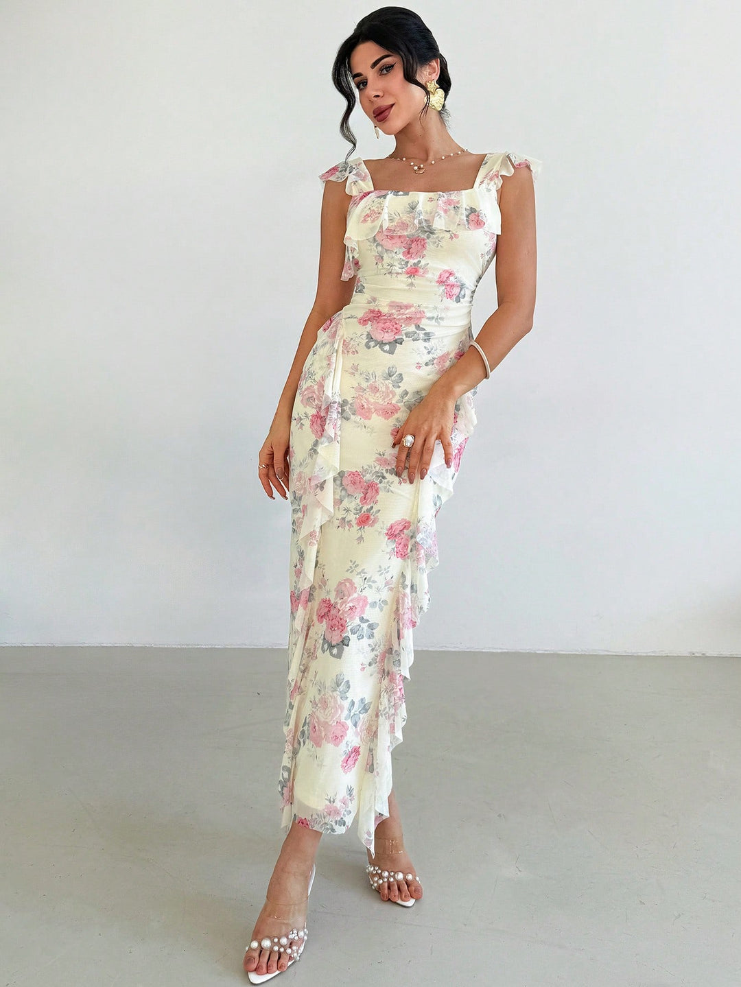 Rochie midi SHEIN, mix culori