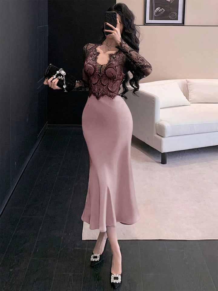 Rochie midi SHEIN, roz