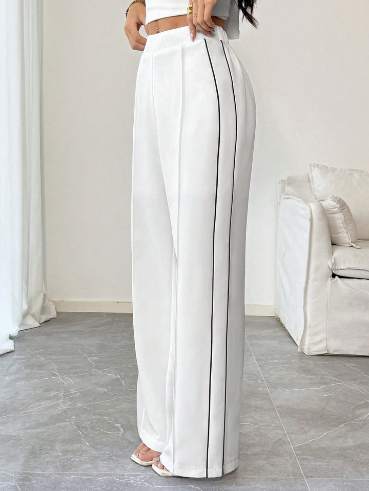 Pantaloni SHEIN, alb