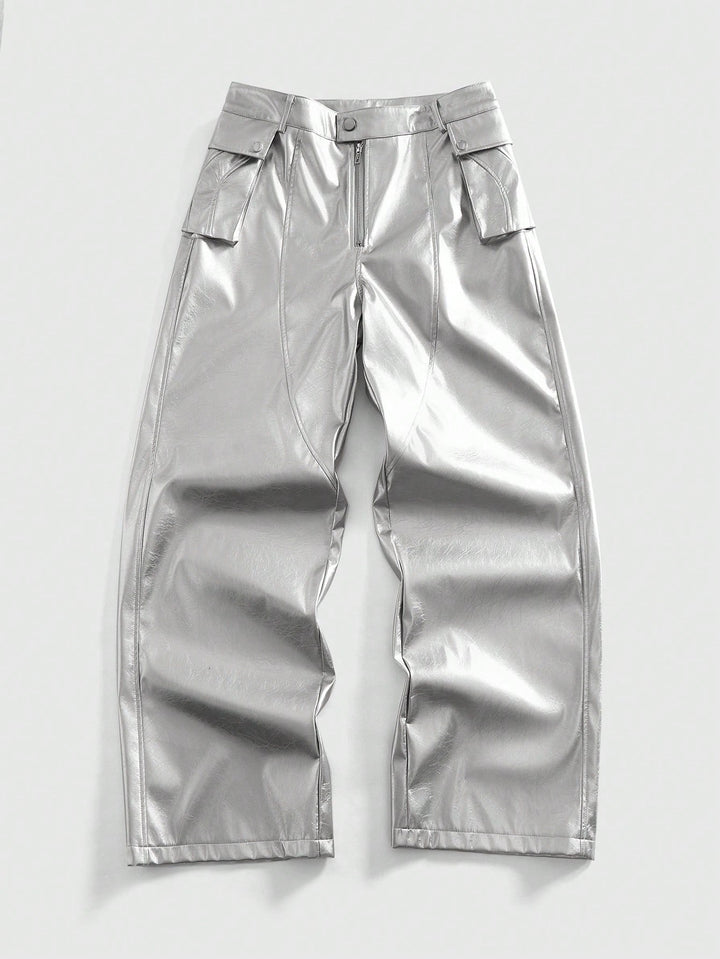 Pantalon SHEIN, argintiu