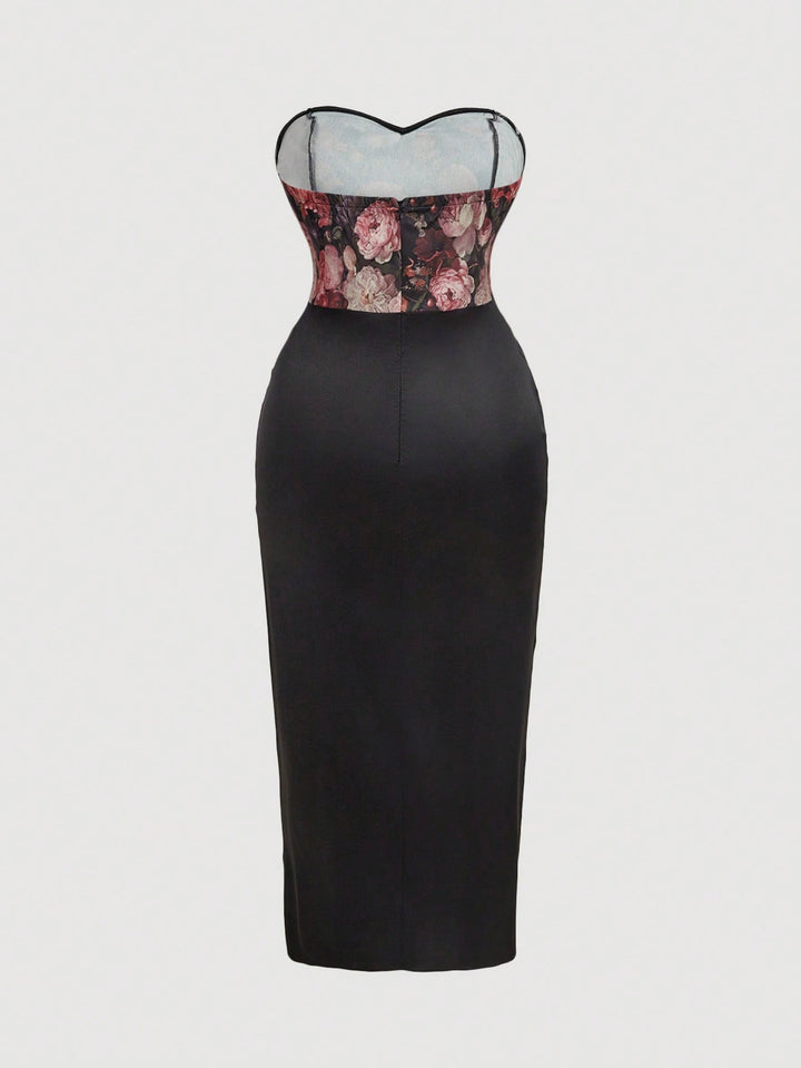 Rochie maxi SHEIN, mix culori