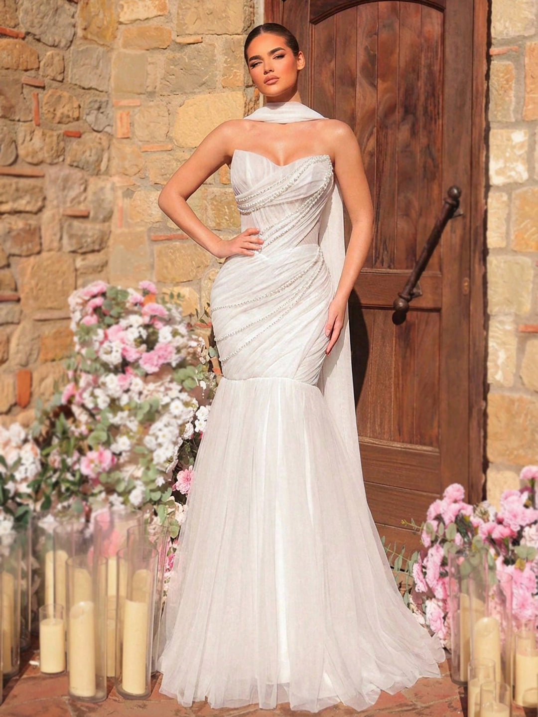 Rochie de mireasă SHEIN, alb