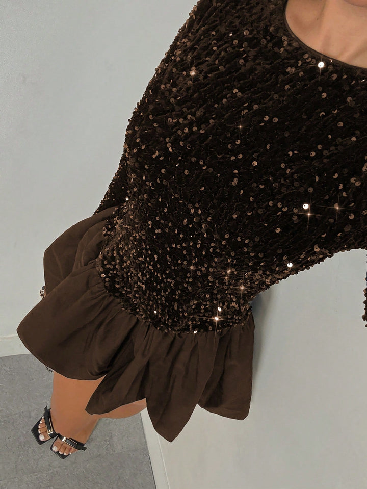 Rochie scurtă SHEIN, maro