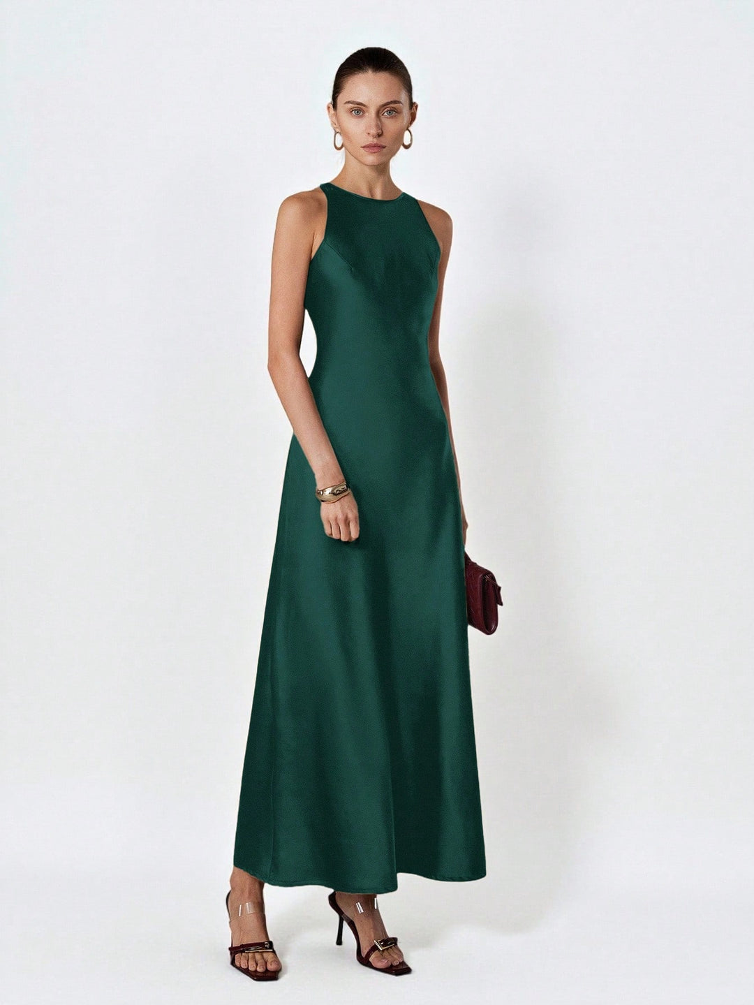 Rochie maxi SHEIN, verde