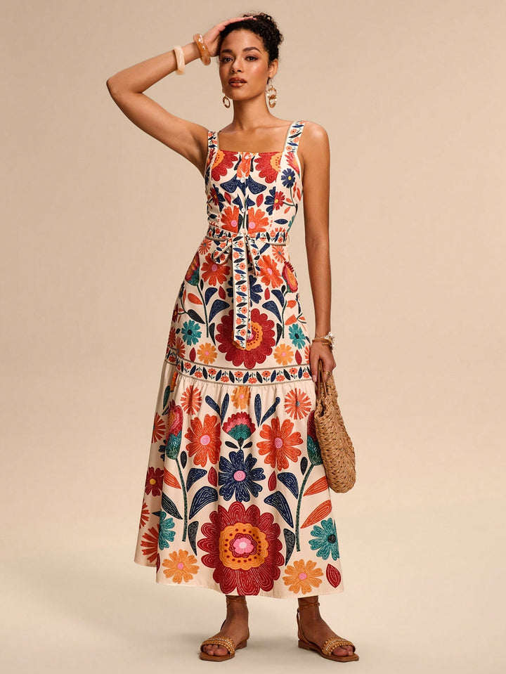Rochie maxi SHEIN, mix culori