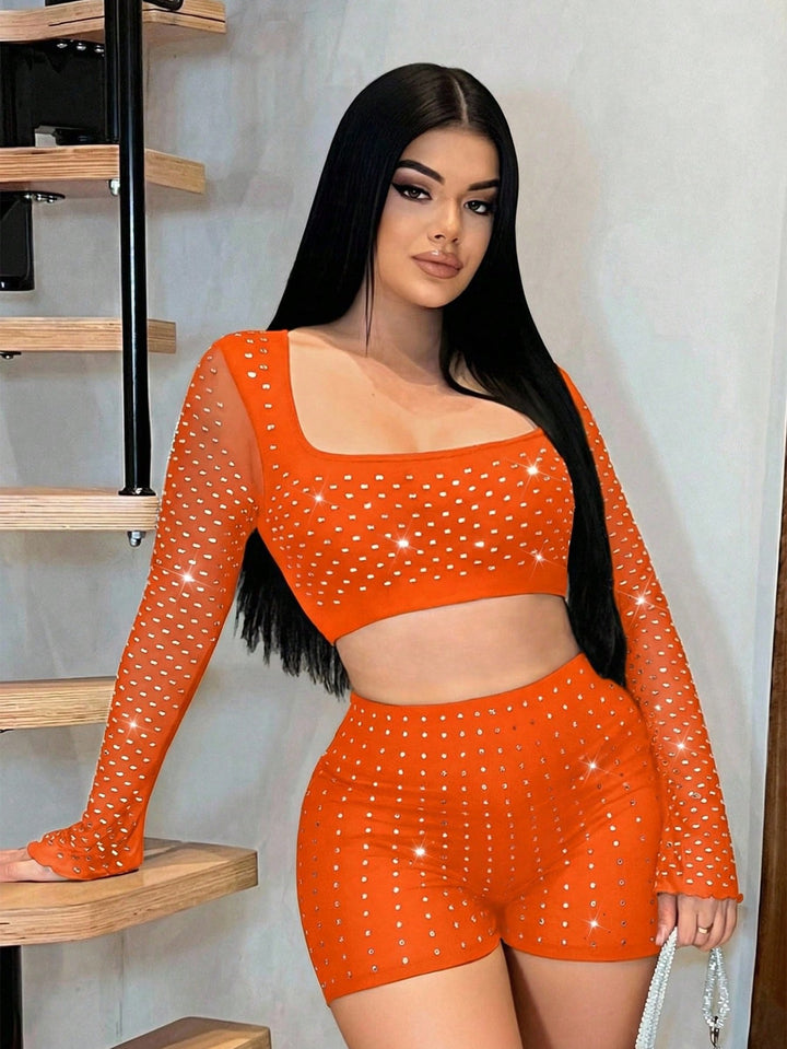 SHEIN narancssárga ruha szett