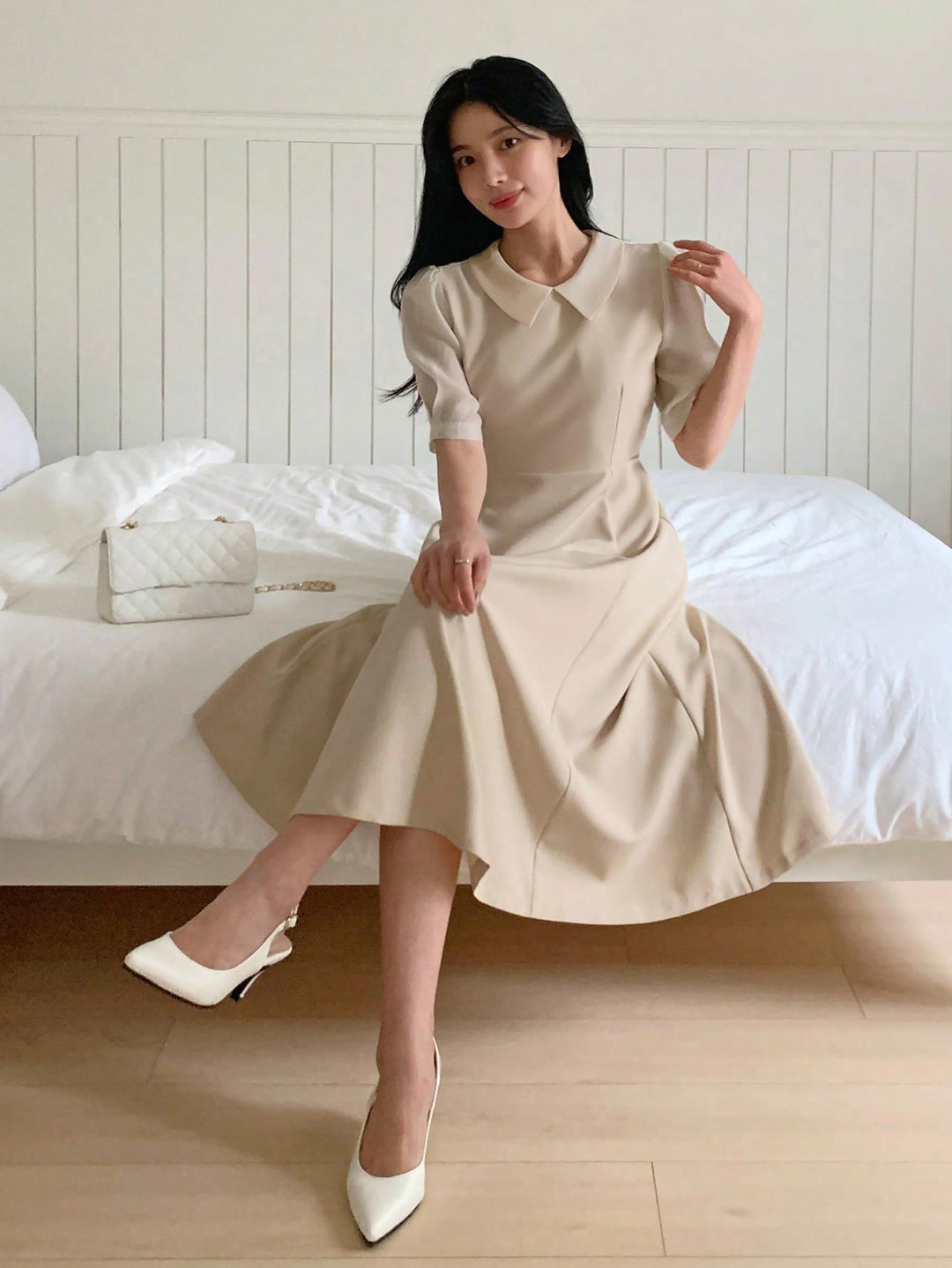 Rochie midi SHEIN, kaki