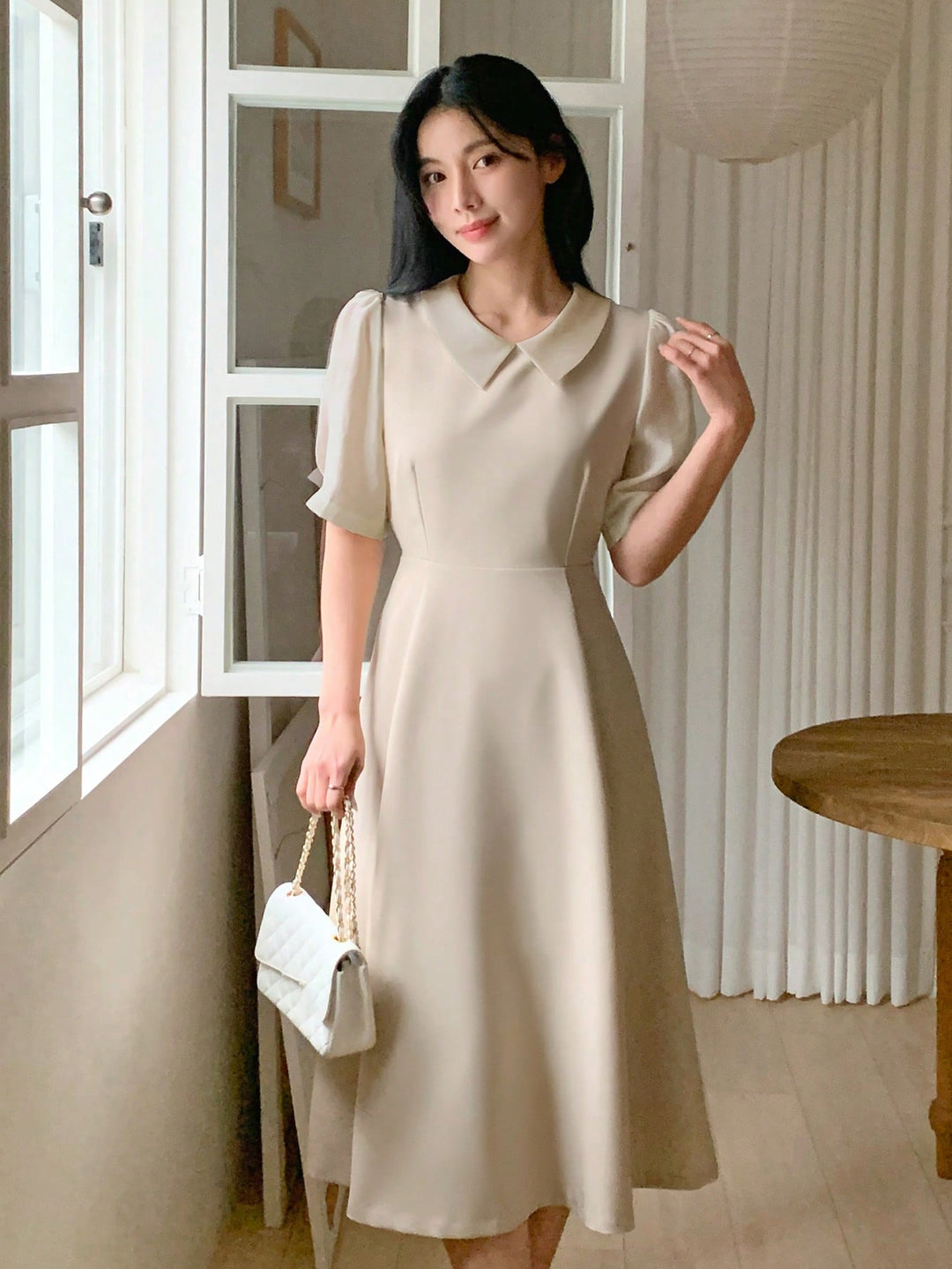 Rochie midi SHEIN, kaki