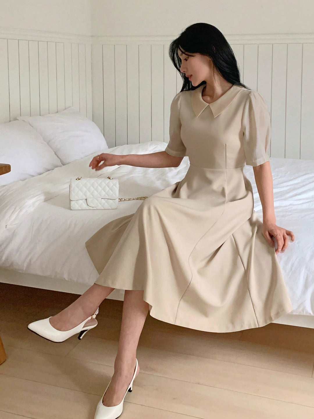 Rochie midi SHEIN, kaki