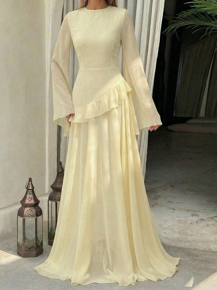 Rochie maxi SHEIN, bej
