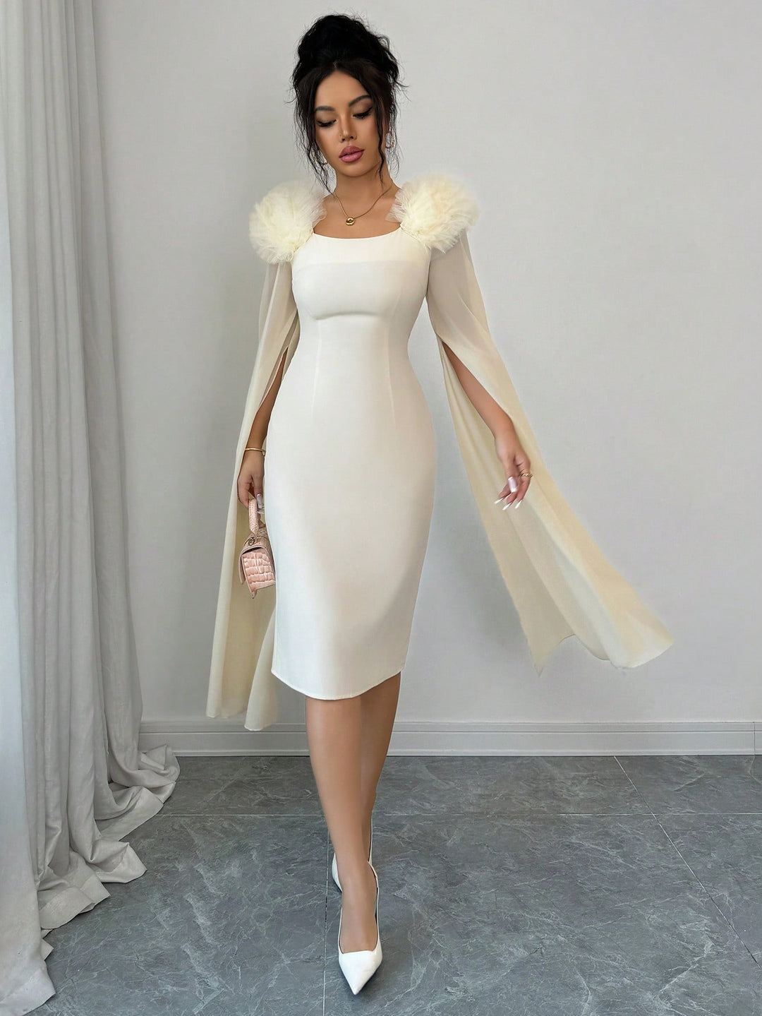 Rochie maxi SHEIN, portocaliu