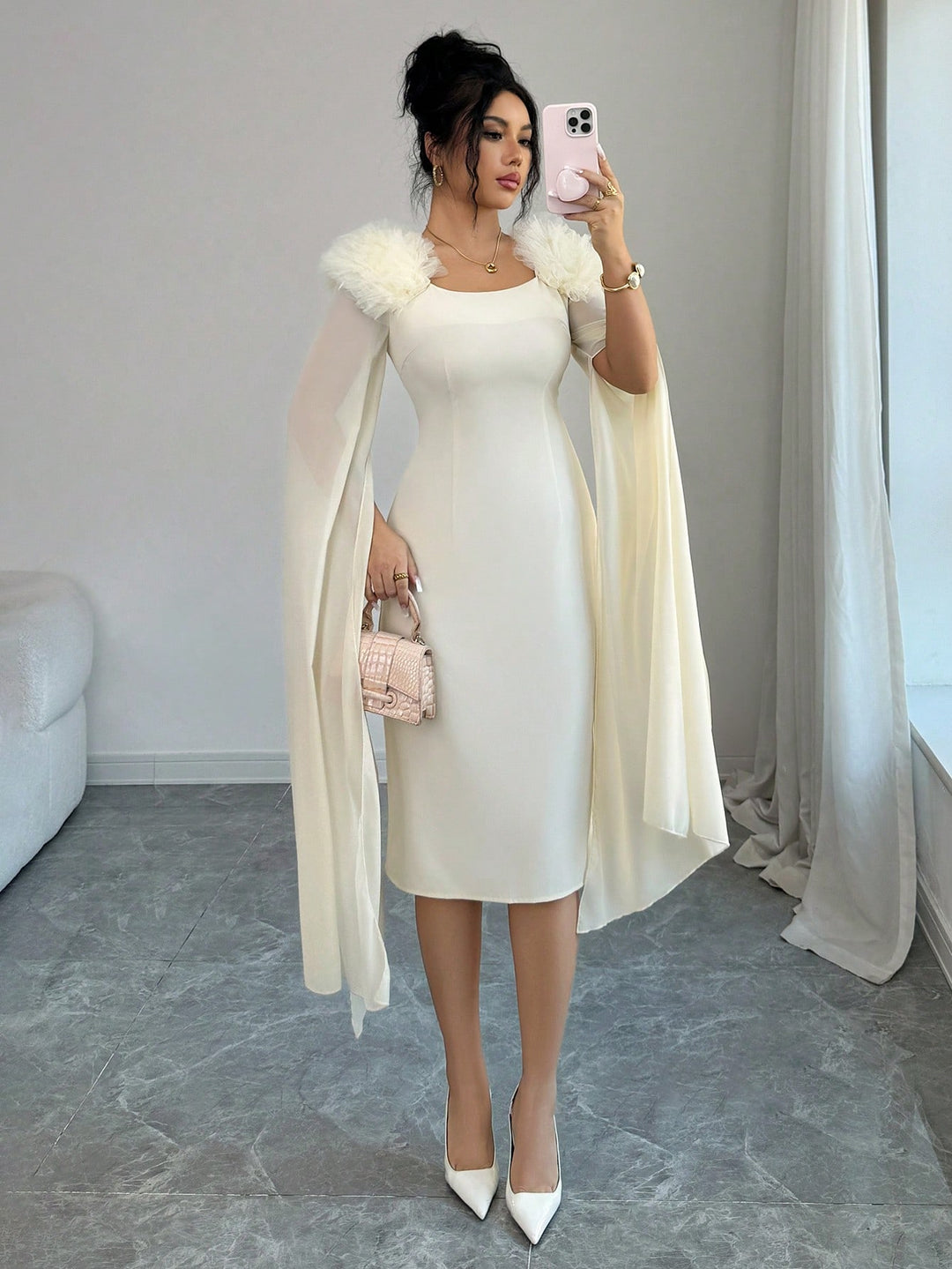 Rochie maxi SHEIN, portocaliu