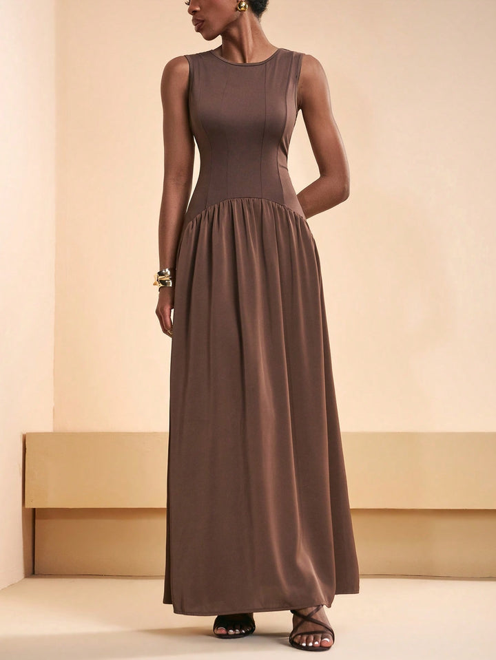 Rochie maxi SHEIN, maro
