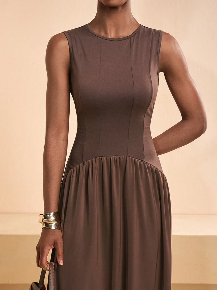 Rochie maxi SHEIN, maro