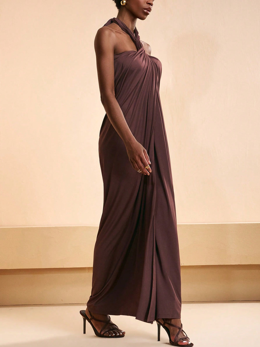 Rochie maxi SHEIN, maro
